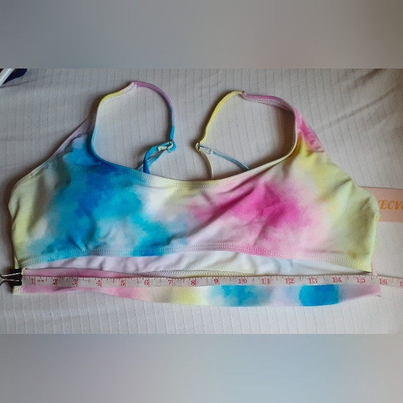 XL 80's Honeycomb Shirt Bikini Top Combo - Picture 8 of 16